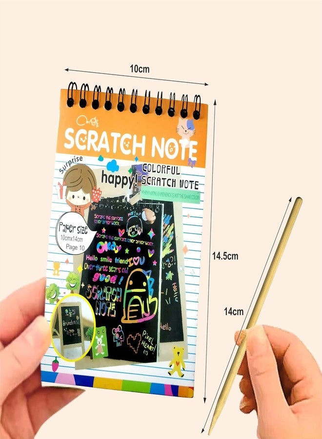 Evissa Scratch Note Colorful Magic Art Craft Kit | Multicolor Scratch Books for Kids Ages 3-12 | Creative Drawing & Educational Activity Toy | Ideal Birthday & Return Gift (Pack of 12) - Image 5
